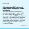 DRC probes possible hoarding as public reports shortages of alcohol and tobacco