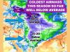 Arctic Cold Front to Sweep Across Texas, Oklahoma, and Arkansas Bringing Season’s Coldest Air and Possible Light Snow