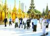Belarusian ministers visit Shwedagon Pagoda in Yangon
