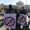 The demonstrators were protesting a rise of far-right rhetoric in Croatia