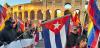 Protesters in Rome demonstrate support for Palestine, Venezuela and Cuba