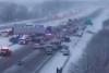 Huge 45 vehicle pile-up in Indiana after cars slide on ice in ‘largest wreck firefighters have ever seen’