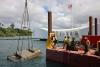 Navy divers remove significant portions of WWII platforms from USS Arizona