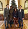 Justin Trudeau takes 'partner' Katy Perry to visit with former Japanese prime minister