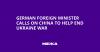 German Foreign Minister Calls on China to Help End Ukraine War