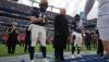 Trump takes the field at Army-Navy game for coin toss, military flyover