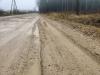 Poor driving conditions on gravel roads in Latvia
