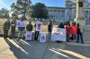 Small group at Arkansas Capitol protests neo-Nazi visit to Little Rock