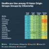 Healthcare Use Among Asian Origin Groups by Citizenship