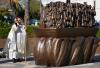 At University of San Diego, a migrant-themed sculpture takes center stage