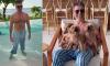 Simon Cowell shows off his impressive physique as he poses shirtless with his beloved pet dogs during annual festive trip to Barbados