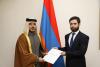 Armenia Deputy Foreign Minister receives copy of credentials of Qatari Ambassador