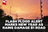Flash flood alert marks New Year as rains damage B1 road