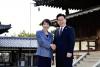 Japan PM Takaichi, South Korean President Lee Visit Horyuji Temple in Nara Pref.