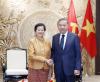   Party chief hosts outgoing Cambodian ambassador