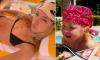 Lila Moss shows off her model figure in a black bikini as she kicks back in the Cayman Islands - and posts an adorable childhood throwback to prove she's always had a penchant for bandanas
