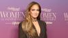 Jennifer Lopez makes business casual look effortless in a blazer and wide-leg jeans
