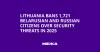 Lithuania Bans 1,721 Belarusian and Russian Citizens Over Security Threats in 2025