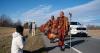 Buddhist monks on national Walk for Peace receive flowers, tears, and gratitude along an NC highway