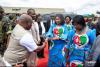 First Lady urges cleanliness as flood victims receive aid