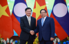 Vietnamese Prime Minister welcomes Lao Party General Secretary in Hanoi