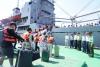 Repatriated Myanmar nationals from Cambodia transferred to Yangon by naval vessel
