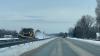 Snowy, icy roads in Latvia on Thursday