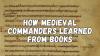 Military Education in Early Medieval Europe: Learning from Books