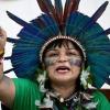 Indigenous Brazilians protest Amazon river dredging for grain exports