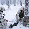 Finnish soldiers are exploring the most effective way to use mines