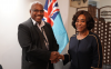Commonwealth Secretary-General Shirley Botchwey arrives in Fiji for Law Ministers meeting