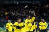 Olympics-Ice hockey-Sweden overcome surprise Italy fight, Slovakia stun defending champs Finland