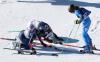 On a perfect Italian day, three skiers offer a perfect Olympic moment