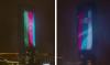 A building in Belgrade is illuminated in the colors of the flags of Azerbaijan and Serbia -VIDEO
