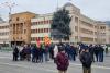 Trade Unions Block Parliament's Building in Skopje, Demanding Wage Increases