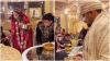 Newly-wed couple serves food to catering staff after wedding ceremony. Video goes viral