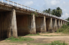 Sand mining threatens the Gal Oya Bridge