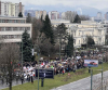 Protests in Sarajevo: Citizens block Traffic in front of the National Museum