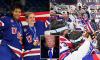 Team USA's hero hockey stars facing social media backlash for laughing at Trump's 'misogynistic' joke during locker room phone call