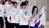 Team Korea returns home after Winter Olympics in Italy