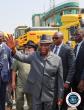 President Boakai Tours First Batch of Road Construction Equipment at Freeport of Monrovia