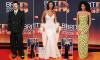 Maya Jama steals the show in a white sequin gown as she joins Olivia Dean and Harry Styles on the BRIT Awards red carpet as the biggest night in music makes its Manchester debut