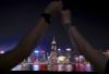 Hong Kong protesters form human chains to call for democracy