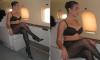 Georgina Rodríguez shows off her gorgeous curves in a black bra and sheer tights as she poses during private jet trip to Milan Fashion Week