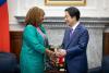 President Lai confers decoration on Saint Vincent and the Grenadines Ambassador Andrea Clare Bowman  