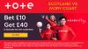 Net £40 in free bets with Tote ahead of Scotland vs Ivory Coast