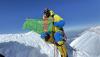 The State Flag of Turkmenistan Raised on the Summit of Annapurna