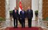 El Sisi stresses to Algerian and Tunisian foreign ministers importance of continuing trilateral mechanism on Libya