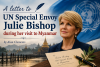 A letter to UN Special Envoy Julie Bishop during her visit to Myanmar