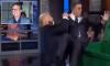 President Donald Trump shares AI video of him assaulting Stephen Colbert and throwing him in a dumpster as he celebrates the end of the late night show
